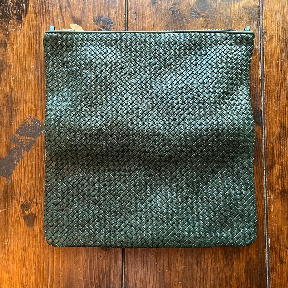 Clare V. Vivier Foldover Clutch with Tabs in Deep Sea BRAND NEW NWT